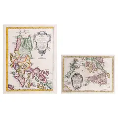 Jacques Nicolas Bellin, Carte Des Isles Philippines Map Antique, original hand colored Copperplate 1752 engraving