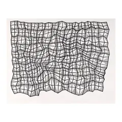 Abstract by Miggy Inumerable, pen and ink on paper, offered Jan 2024