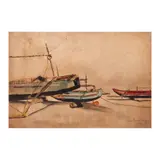 Rosario "Charito" Bitanga, Bancas, watercolor on paper