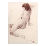 Edwin Wilwayco, Nude, pastel on paper
