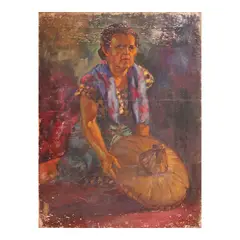 Untitled by Florencio Concepcion, oil on canvas, offered Jan 2024
