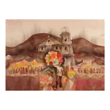 Manuel Baldemor, Simbang Gabi, watercolor on paper