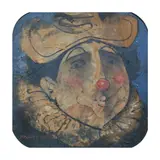 Clown by Paco Gorospe, oil on wood, offered Jan 2024