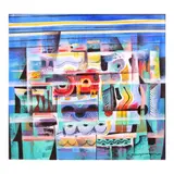 Linear Study by Paco Gorospe, oil on canvas, offered Jan 2024