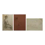 Sofronio y Mendoza, A Group of Three Artworks, b.) Nude <br /> signed and dated 1975 (lower left)<br /> graphite on paper<br /> 12" x 9" (15 cm x 23 cm)<br /><br />