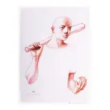 Elmer Borlongan, Baseball Player, digital print on archival paper