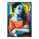 Emmanuel Garibay, Portrait (Female), pastel on paper