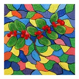 Mary Ann Reyes, Lonicera Xylosteum, acrylic on canvas