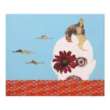 Pancho Francisco, Trapik, acrylic and gel transfer on canvas