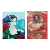 A Lot of Two Artworks by Hermes Alegre<br & > Salvador “Buddy” Cabrera Jr., a) oil on canvas<br /> b) oil on canvas, offered Jan 2024