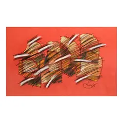 Untitled by Romulo Olazo, pastel on paper, offered Oct 2023