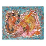 Ramon Estella, Carnival Mask, oil on canvas board