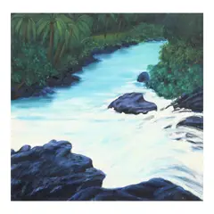 Mariko Jacinto, Faith Like Flowing Water, oil on canvas