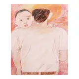 Tito Roy, Father and Son, mixed media on wood