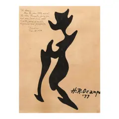 Untitled by Hernando R. Ocampo, ink on paper, offered Jul 2023