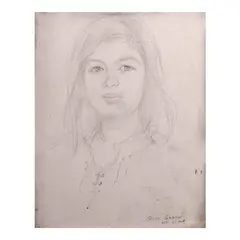 Caloy Gabuco, Portrait of a Lady, graphite on paper