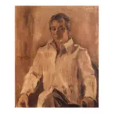 Portrait of a Man by Federico Aguilar Alcuaz, print on canvas, offered Jul 2023
