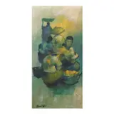 Buenaventura, Vendors, oil on canvas