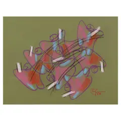 Kasoy by Romulo Olazo, soft pastel on paper, offered Jul 2023