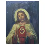 Simprosa, Portrait of Sacred Heart Jesus, oil on canvas
