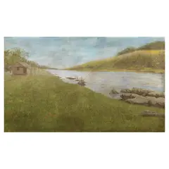 Jaime Roque, Rural Scene, oil on canvas