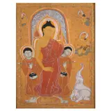 Tin Aung Moe, Untitled, hand painted textile