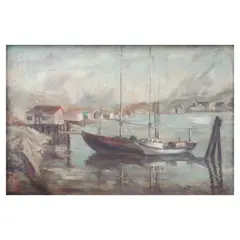 Seaside by Belen Dahm, oil on canvas, offered Jul 2023