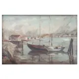 Belen Dahm, Seaside, oil on canvas