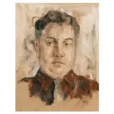 Macario Vitalis, Portrait of a Man, tempera on paper