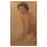 José T. Joya, Nude, pastel on paper