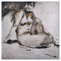 Serafin Serna, Nude, oil on canvas