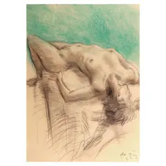 Gig de Pio, Nude, pastel on paper
