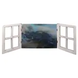 Nikki Ocean (b. 1989, Window Pains, oil on canvas & window panes