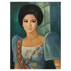 Tomas Bernardo, Portrait of Imelda Marcos, oil on canvas