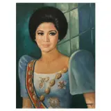 Tomas Bernardo, Portrait of Imelda Marcos, oil on canvas