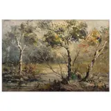 R. Blancaflor, Rural Scene, oil on canvas