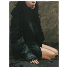 Partial 1 by Dale Erispe Jr, oil on paper, offered Jul 2023
