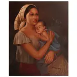 Cesar Amorsolo, Mother and Child, oil on canvas