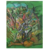 Onib Olmedo, Untitled, oil pastel on felt paper