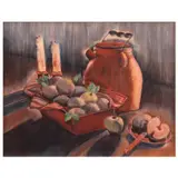 Zarah Jane, Still Life (Apples), pastel on felt paper