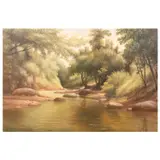 O. Urdaneta, Riverside, oil on canvas