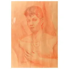 Neneng by Ricarte Puruganan, pastel on paper, offered Jul 2023