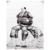 Fernan Odang, Jr., Grab ‘em by the Land, charcoal on paper