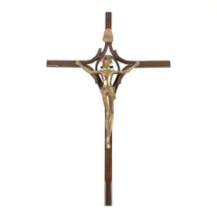 Crucifix by Eduardo Castrillo, brass, offered Jul 2023