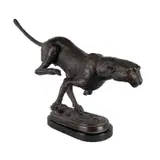 A. Tiot, Leopard Sculpture, bronze