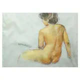 Cesar Amorsolo, Nude, pastel on paper