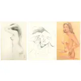 a. Pinky b. Portrait c) Nude by i. Mariano Madarang <br>ii. Santiago, a) pastel on paper <br>b) graphite on paper<br>c) pastel on paper, offered Apr 2023