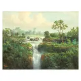 Felix Gonzalez, Waterfalls, oil on canvas