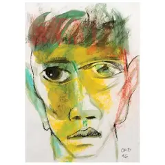 Untitled by Onib Olmedo, watercolor and pen and ink on paper, offered Apr 2023
