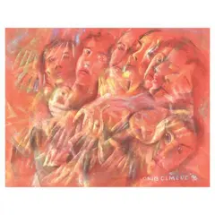 Untitled by Onib Olmedo, pastel on paper, offered Apr 2023